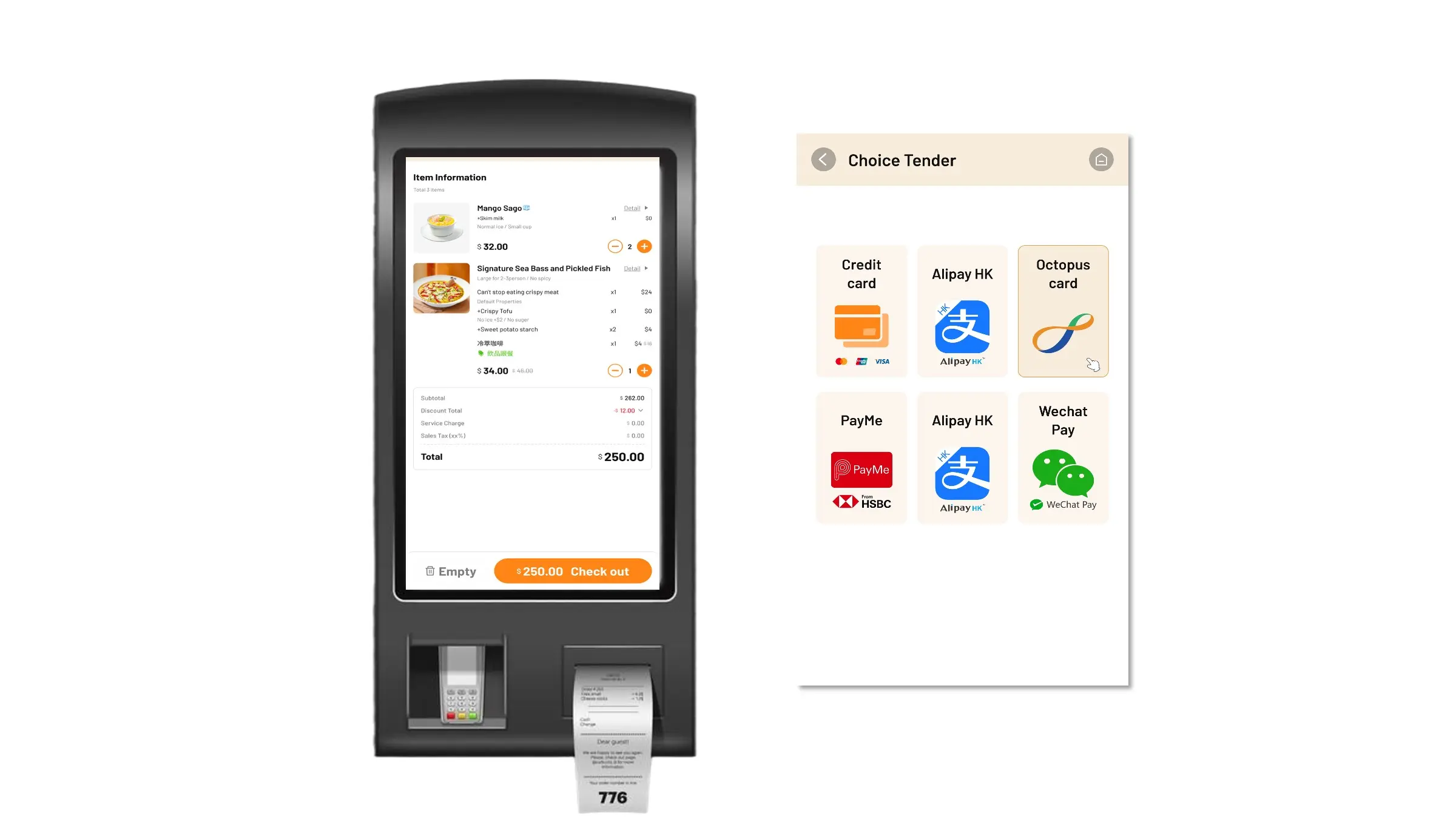 Self-checkout counter