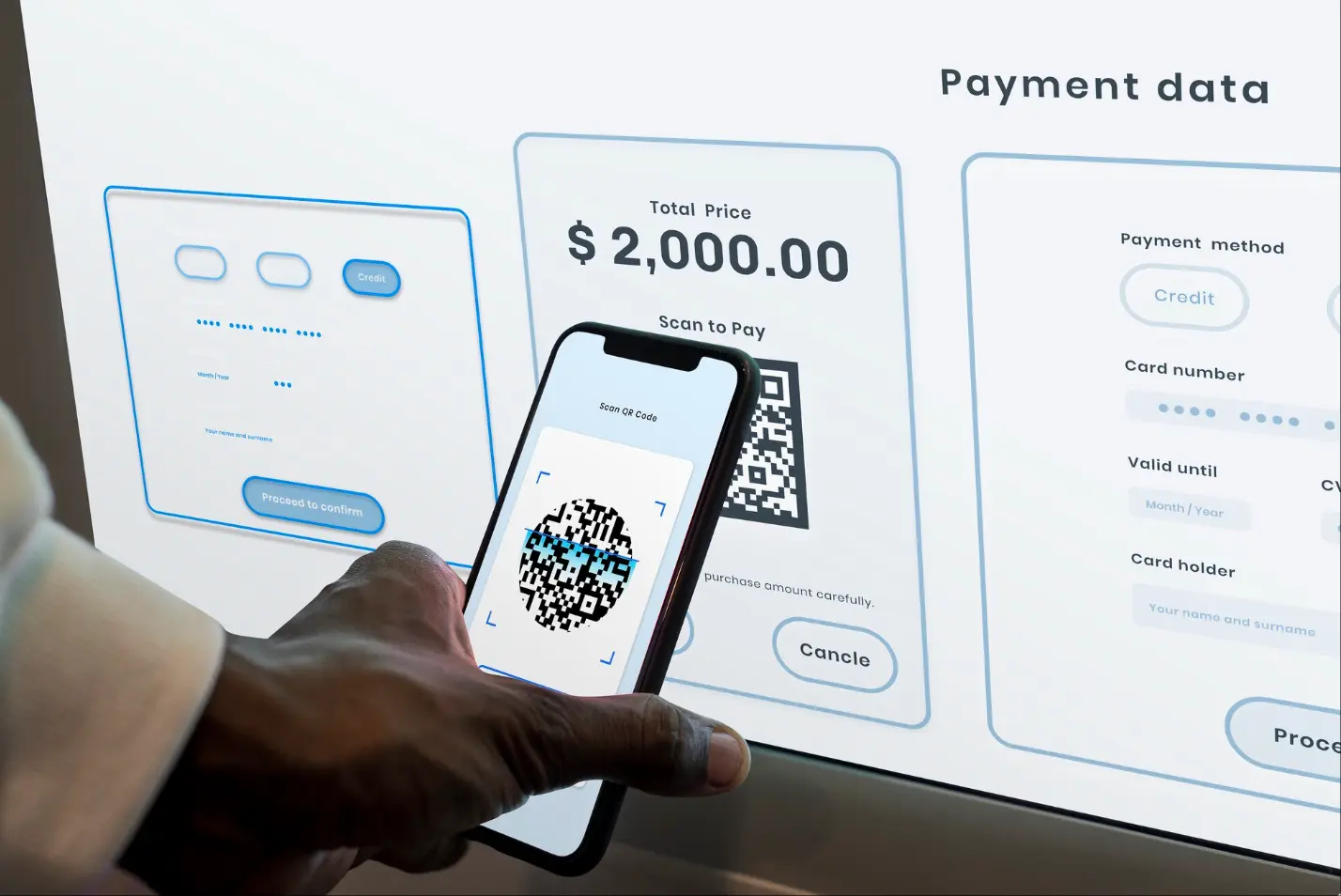 Kiosk ordering and payment interface