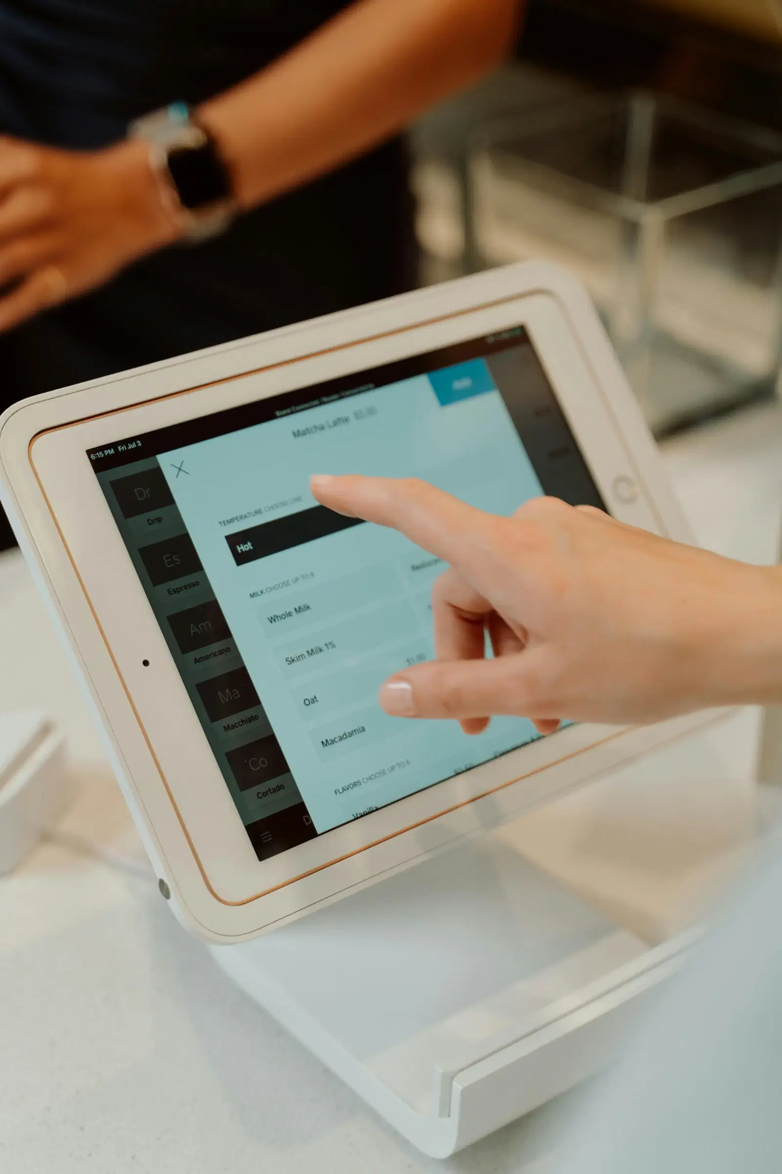 Full POS checkout workflow interface